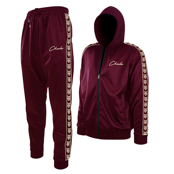 Mens top maroon tracksuit
